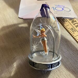 Disney 100 Tinker Bell Glass Dome Sketchbook Ornament New-No Decorative Box
